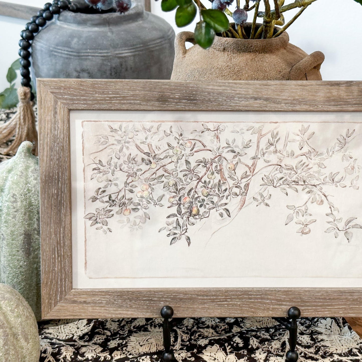 FRAMED VINTAGE APPLE TREE ART PRINT
