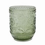 GREEN EMBOSSED GLASS