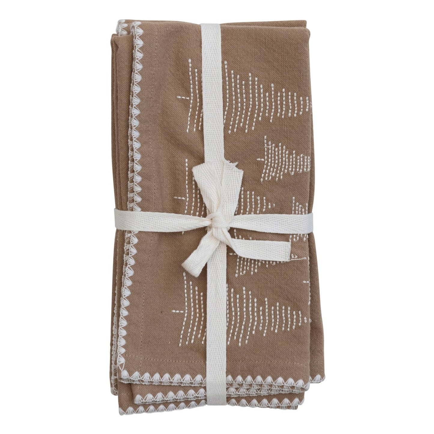EMBROIDERED TREES + TRIM NAPKINS