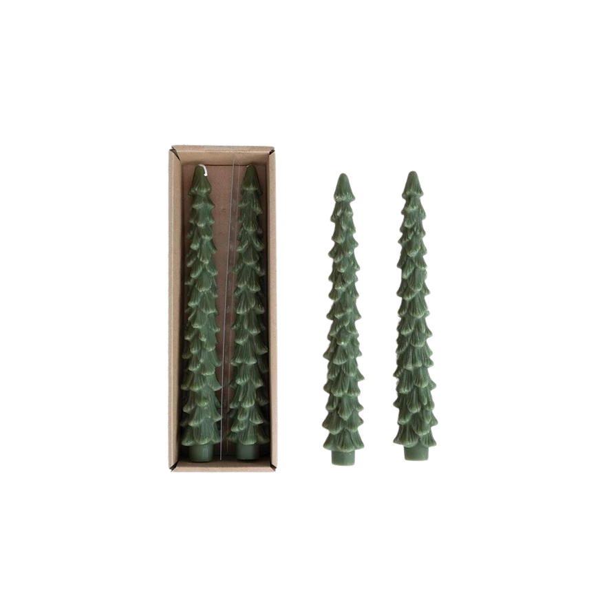 TREE TAPER CANDLE - SET OF TWO