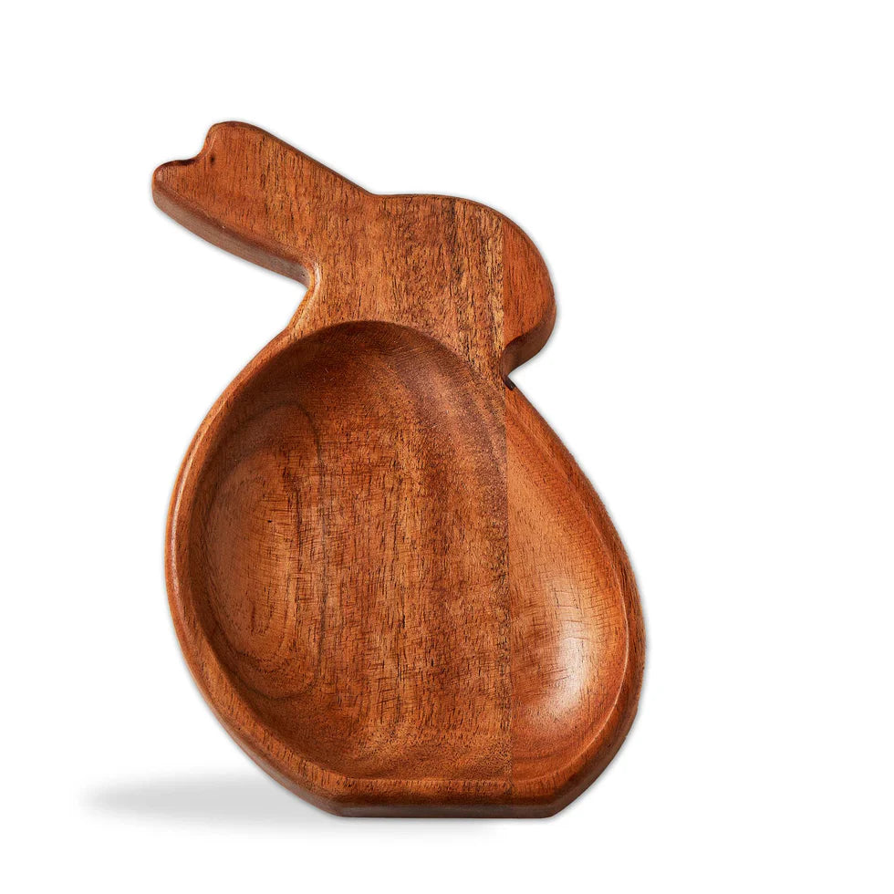 WOOD BUNNY DISH