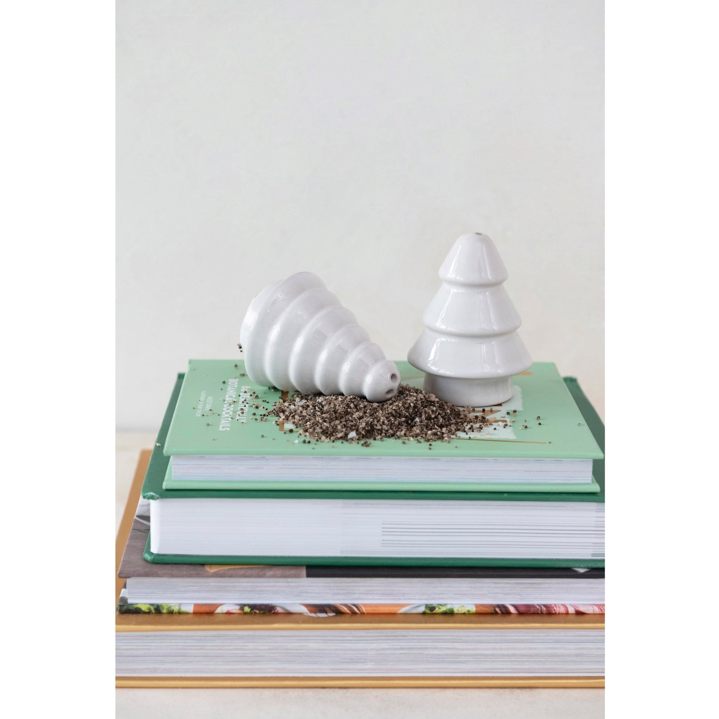 WINTER TREE SALT + PEPPER SHAKERS