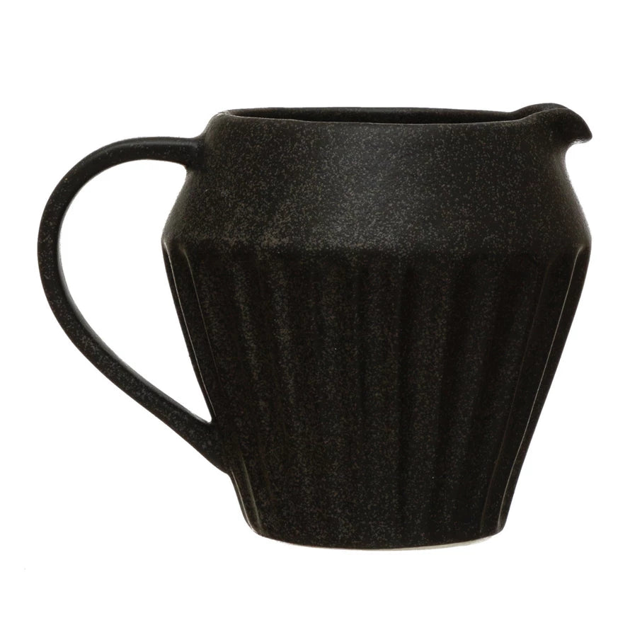 MATTE BLACK STONEWARE CREAMER