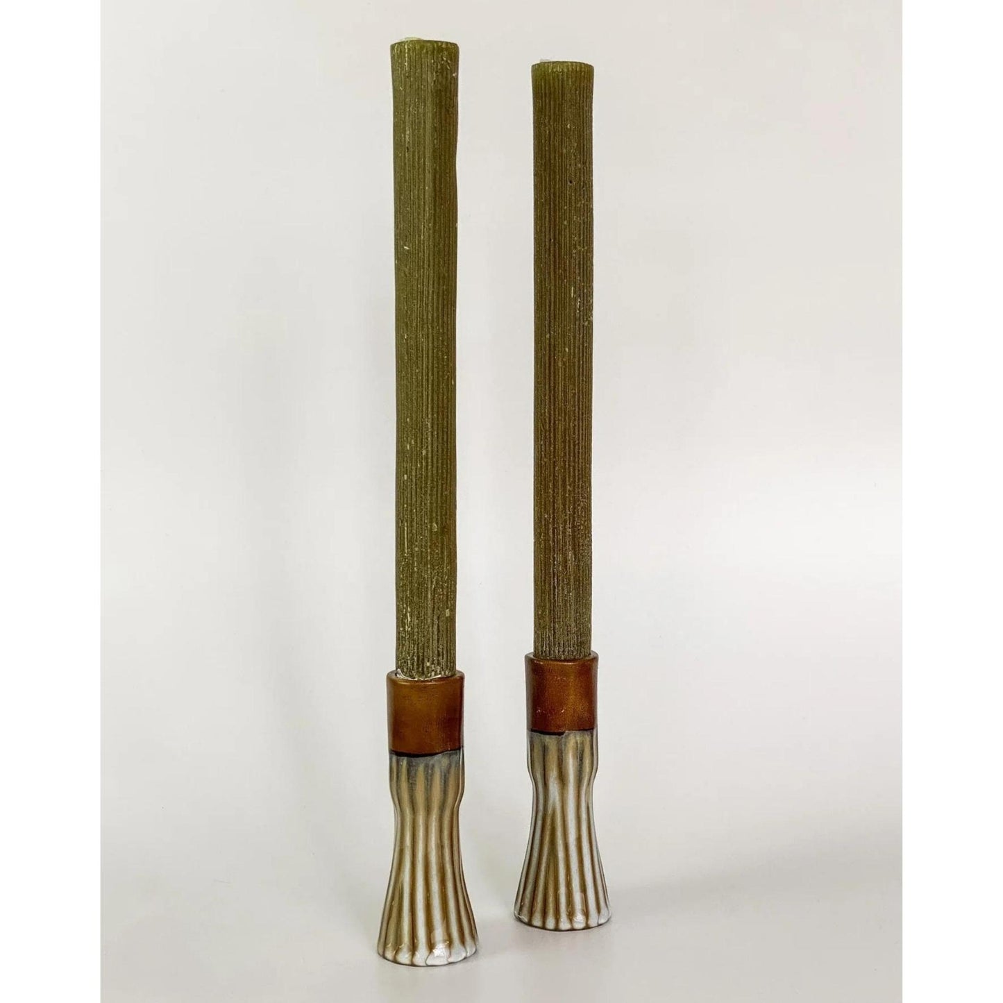 PLEATED TAPER CANDLE SET
