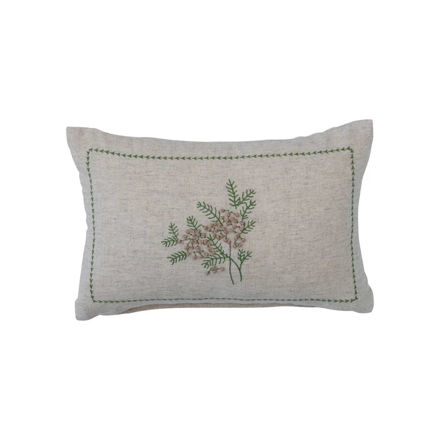 FRENCH KNOT BOTANICAL PILLOW