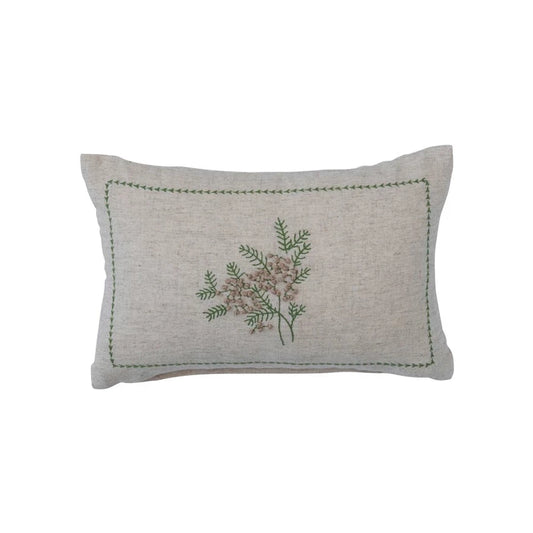 FRENCH KNOT BOTANICAL PILLOW