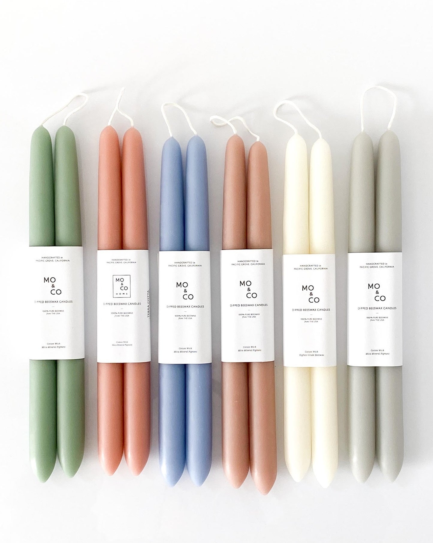 DIPPED BEESWAX TAPER CANDLES by Mo&Co