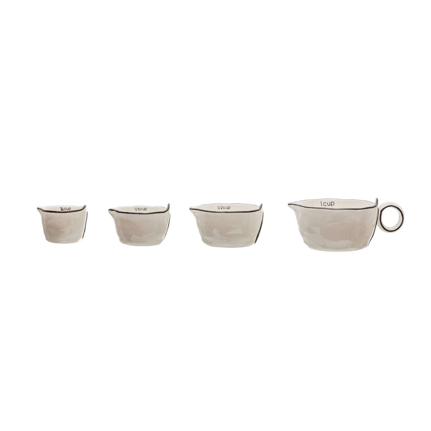 BLACK AND WHITE MEASURING CUPS