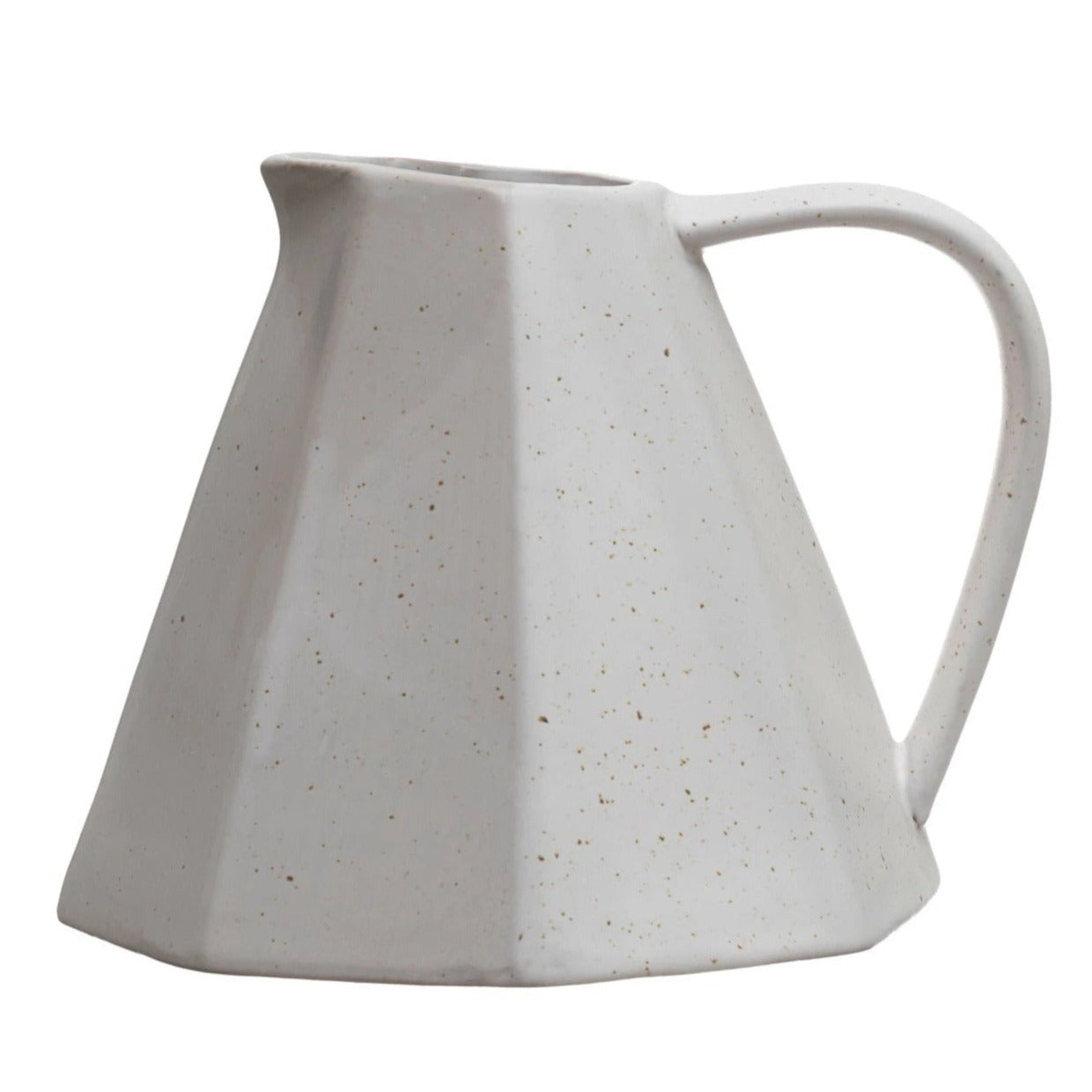 WHITE PLEATED PITCHER